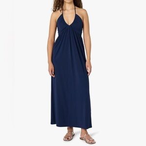 NWT Navy Halter Maxi Dress